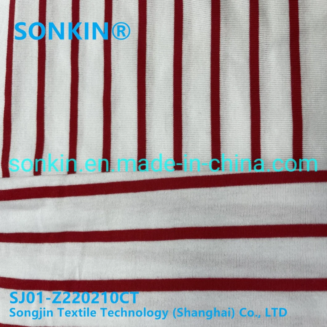 Wholesale Red Strips Modacrylic Cotton Flame Retardant Fire Resistant Woven Fabric