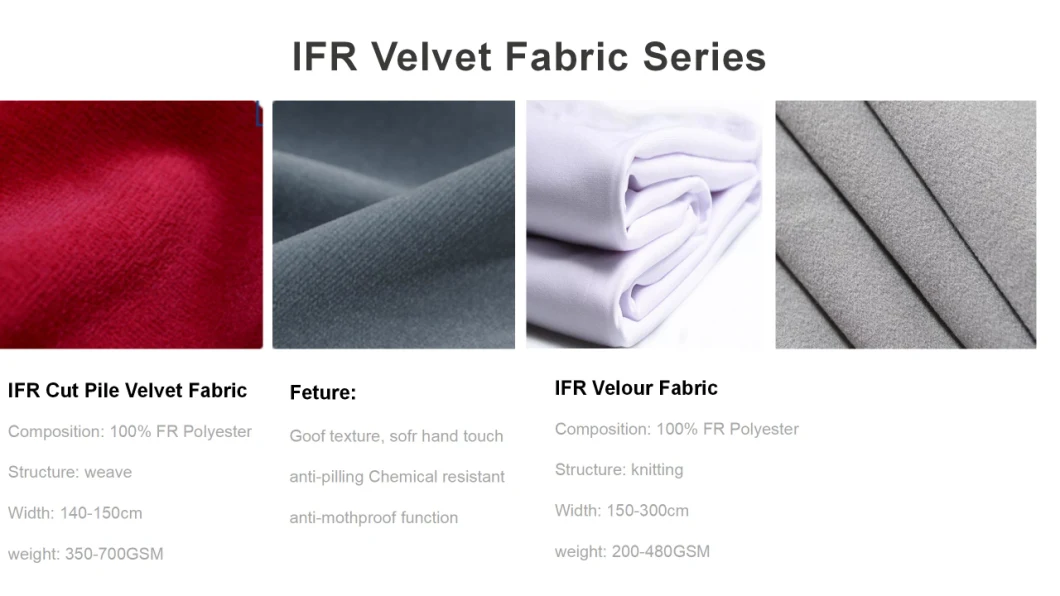 100% Polyester Inherent Flame Retardant High Toughness Jacquard Fabric