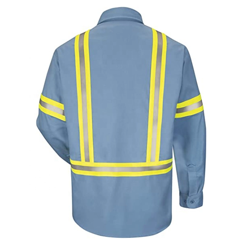 Fr Cat-2 Men′s Flame Retardtart Enhanced Visibility Uniform Polo Shirt