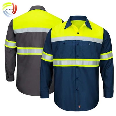 Fr Safety Work Shirt Feuerbeständige antistatische Hemden für Herren im Großhandel